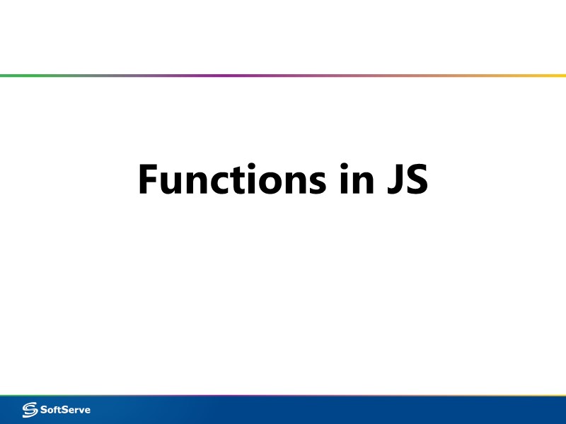 Functions in JS
